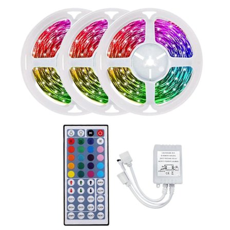 15m 3528 Rgb Led Strip Ljus 810leds Flexibel Led Ljusremsa med 44 Knappars Fjärrkontroll för Halloween Jul-WELLNGS