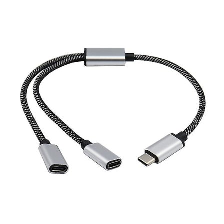 Kompakt USB C Hane Till Dubbel USB C Hona Splitterkabel 480mbps Datahastighet