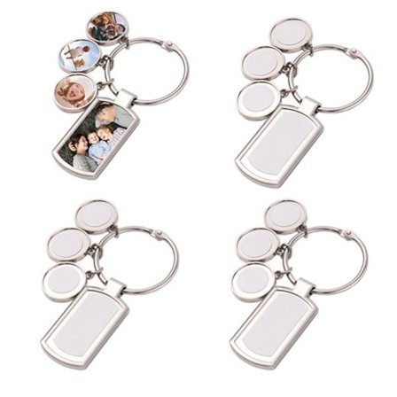 Nyckelring Set Sublimation Blank Nyckelring Metal Heat Transfer