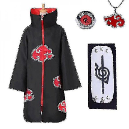 Naruto Akatsuki Cloak Anime Costume Kit Itachi Robe Halloween V V