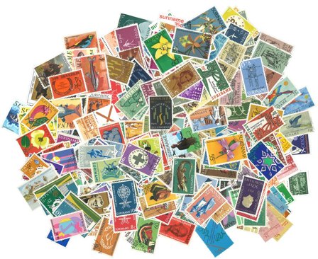 Surinam - Frimærkepakke - 300 forskellige