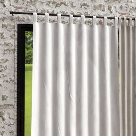 Mikrofiber gardin med ben 135x250 cm BOHEME vit, av Soleil d'Ocre