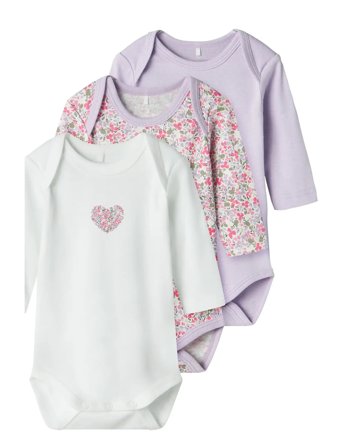name it | Nbfbody 3P Ls Lilac Petit Flower Noos | 68