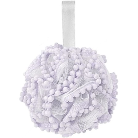 (Lilla) Dusjbadesvamp, 50g myke dusjloofah-baller for kroppsvask, skrubberengjøring Loofah baderomstilbehør, 1 pakke
