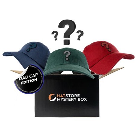 Hatstore - Svart unconstructed Keps - Mystery Box 3-pack Dad Cap One Size @ Hatstore