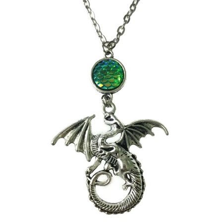 Necklace - Dragon - Silver - Chain