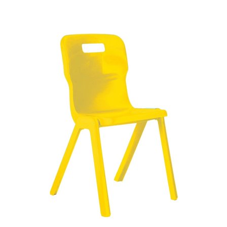 All-in-one plastic chair TITAN, H 350 mm, yellow