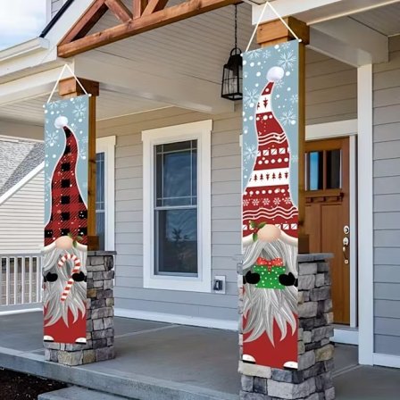 Joulukoriste-tonttujen ovikyltti-banneri, riippuva koriste, joulukoristeet