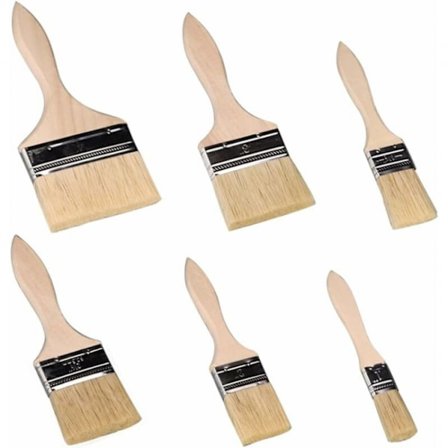 Väggmålningsborstar, Platt målarpensel, 6 st målarpenslar, P