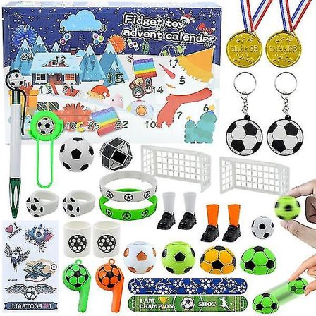 2024 gaveæske med fodboldtema til drenge og piger - Verdens fodboldgaver til børn - Fodboldgaver til fodboldfans