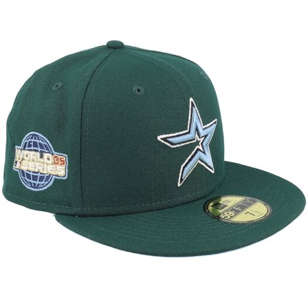 New Era - MLB Groen fitted Cap - Houston Astros 59FIFTY Pool & Turf Dark Green Fitted @ Hatstore