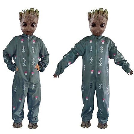 Kid Groot Puku Marvel Supersankari Guardians Of The Galaxy Olen Groot Cosplay Puku Hyppypuku Halloween Asuja Lapsille -a