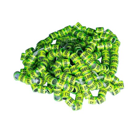 100 stk dueringer for due og due 2024 Identifiseringsbånd Fuglering Liten størrelse Lett gjenbrukbar Lyse farger og tall Identifiseringsring-A1