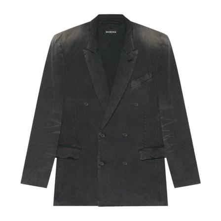 Balenciaga Vintage Pre-owned Veste Slim Worn-Out , Zwart , Heren , Maat: M