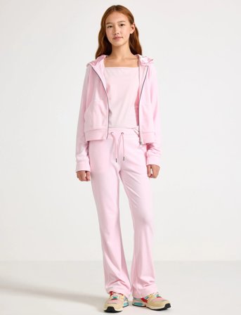 Lindex Trouser Velour - Pink - 128