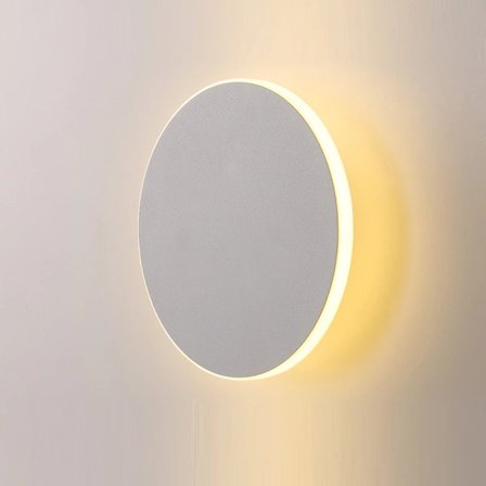 Rund LED-vegglampe med moderne berøringsbryter for stue, soverom og interiør