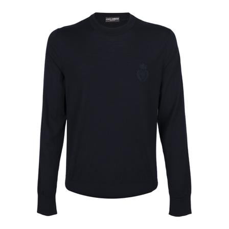 Dolce & Gabbana, Sweater Niebieski, Mężczyzna, Rozmiar: S