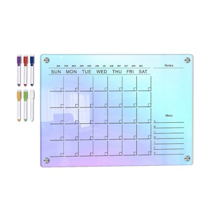 Magnetisk kalender Whiteboard Køleskab Ugentlig Månedlig Planner Kalender til køkken Indkøbsliste To-do-liste Tavle