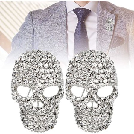 Krystal Rhinestone Broschenåle, Hovedskal Brosche Dragt Kjole Brosche Pi