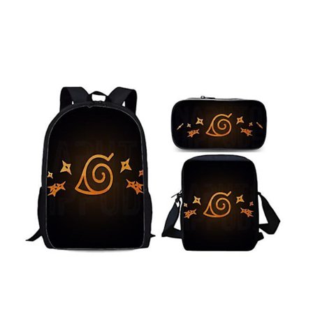 Naruto Primary And Secondary School Theme School Bag 3-piece Set Computer Bag Messenger Bag Pencil Case