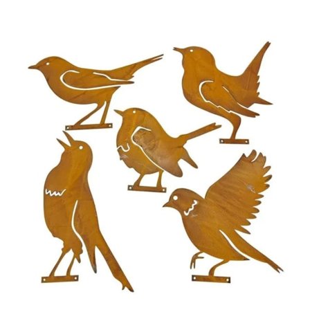 Rusty Metal Birds Fuglefigur B B