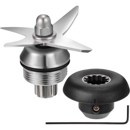 3-delt blenderbladmontering 6 våde tørre isbladudskiftninger med skruenøgle drevnøglesæt til Vitamix blender kompatibel med 1151 1152