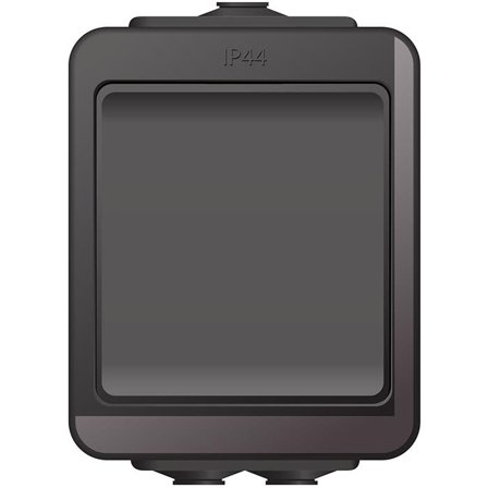 Norwesco AquaBest 1860008 Strømbryter trapp/1-polet, kapslet, svart, Strømbrytere & vegguttak