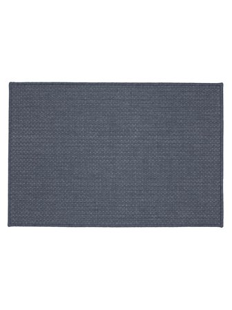 Polypropylene Door Mat Clio Anti-Slip Plain (Single Colored) Blue/White Washable