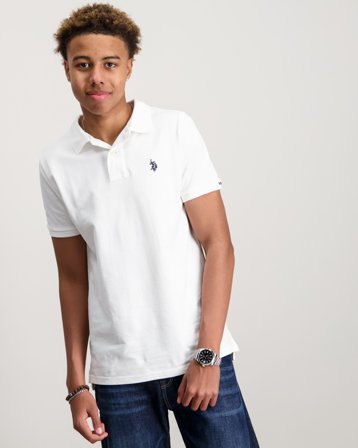 U.S. Polo Assn. DHM Pique Polo Hvid Poloshirts Dreng - Kids Brand Store