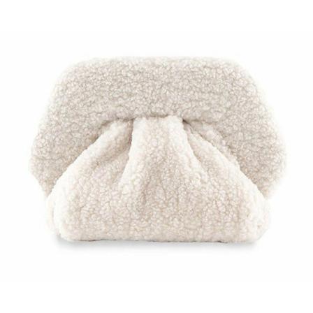 THEMOIRè, Gea Fur Mini Clutch Wit, Dames, Maat:ONE Size