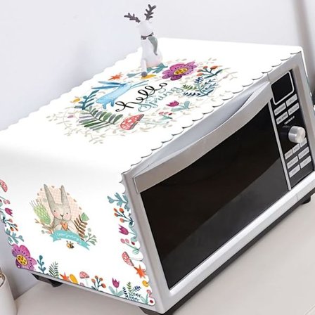 35x100 cm Mikrobølgeovn Støvbeskyttelse Støvtæt Olietæt Maskinbeskyttelse Sødt Mønster Dekorativt Køkkenmaskinebeskyttelse Nordisk Stil Enkelt Par