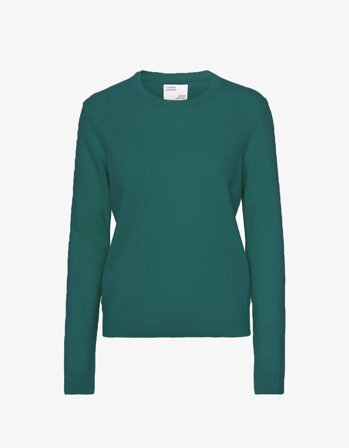 Women Classic Merino Wool Crew - Ocean Green - S