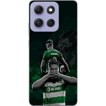 Yhteensopiva Puhelinkuori Motorola Moto G86 Neonmotiivi, jossa teksti "Gaming is in my DNA" sinisenä ja punaisena tiiliseinällä, jossa loistava DNA-sp