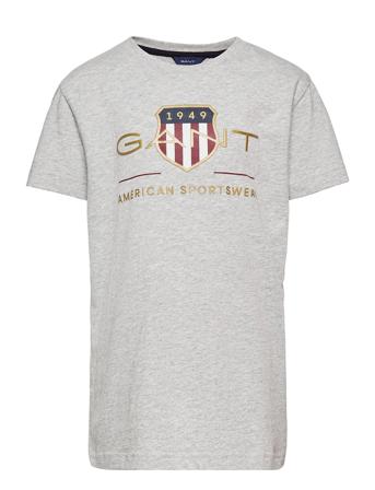 Archive Shield Ss T-Shirt T-shirt Grå GANT