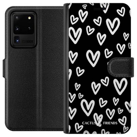 Kompatibelt Lommeboketui til Samsung Samsung Galaxy S20 Ultra Cactus and Friends - Handdrawn Love Chaos