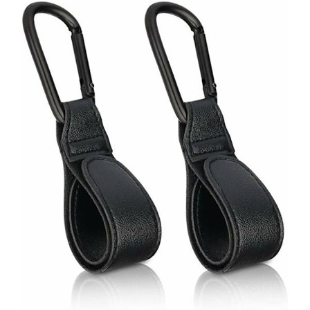 Krog til klapvogn, krog til klapvogn, læderkrog til klapvogn, krog til klapvogn, krog til klapvogn, krog til klapvogn, 2 stk. (sort)