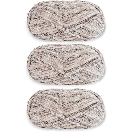 3 Nystan 1g/Rulle Garn Virkning Luddigt Garn, Chenille Filtgarn, Virka Stickning Mjuk Tjock Plysch Glänsande, 87 yards/Rulle