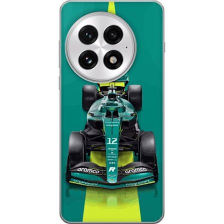 Yhteensopiva Puhelinkuori OnePlus OnePlus 13 Aston Martinin Formula 1 -auto vihreässä kilpailumuotoilussa, jossa on moderni studiosentuntma