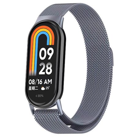 För Xiaomi Smart Band 8 Armband Milanese Mesh Ersättningsarmband med Klockfodral