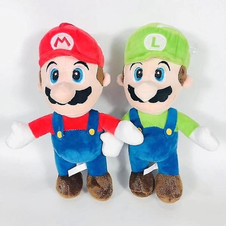 25cm Röd/grön Mario Plyschleksak Super Mario Dock Anime Speltillbehör