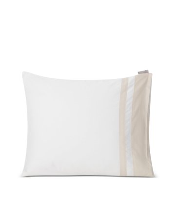 Lexington Hotel sateen contrast pillowcase white/lght sand