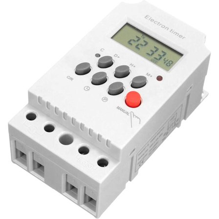 AC 220V 25A Digital Programmerbar Timer Din Skinne Elektronisk Tidskontakt med LCD Display Ur