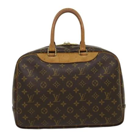 Louis Vuitton Vintage, Pre-owned Canvas Handbag Bruin, Dames, Maat:ONE Size,leer