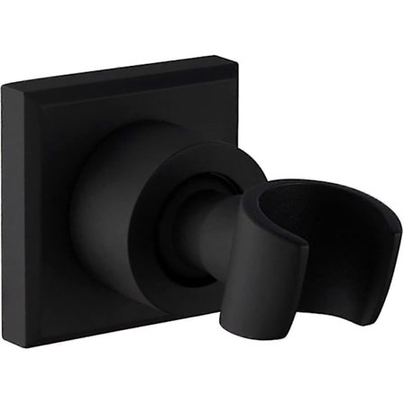 Sort bruseholder i rustfrit stål, brusehovedholder, vægmonteret håndholdt bruseholder [DB]