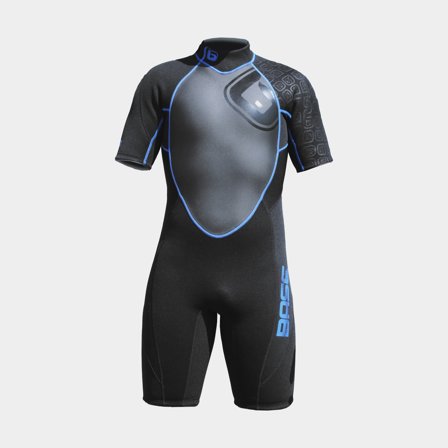Traje de neopreno BASE Standard Shorty 2 mm Azul, manga corta, hombre, Small (63 - 72 kg)