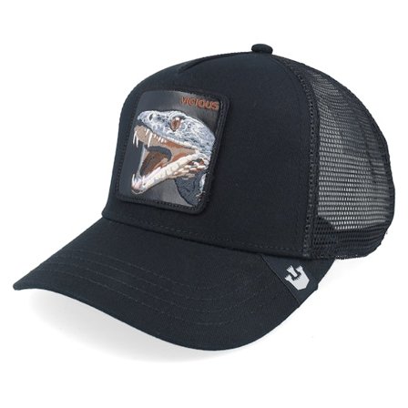 Goorin Bros. - Noir trucker Casquette - The Vicious Snake Black A-Frame Trucker @ Hatstore