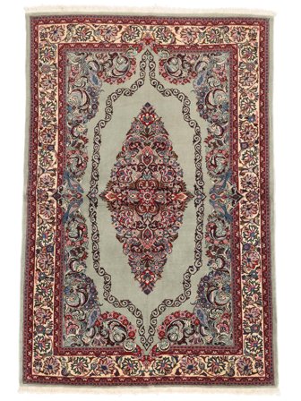 Sarough Teppich Handgeknüpft 129X197 Braun/Dunkelrot Persien/Iran