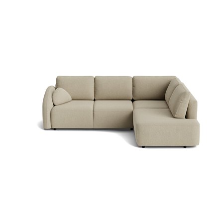 Trieste hjørnesovesofa, højrevendt | open end - Nordic Mørk Beige - 265x215x86 - Sofa, sovesofa