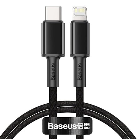 Baseus High Density USB-C till Lightning 20W PD 1 m - Svart