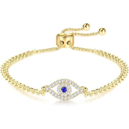 Golden Devil's Eye Armbånd for Kvinner Elektroplettert Øye Armbånd Lykke